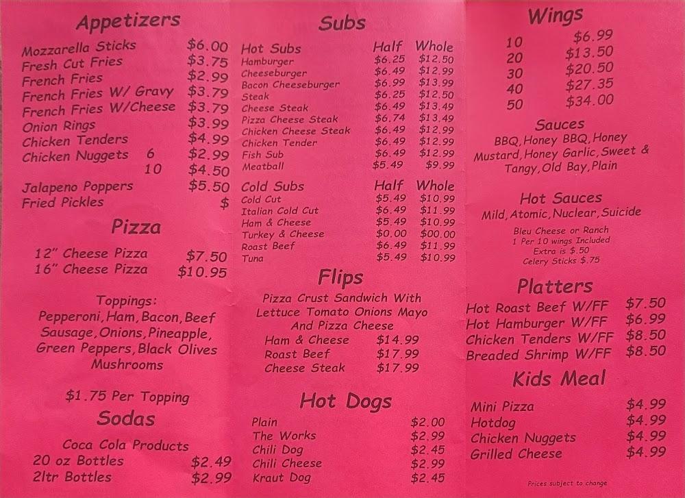 Chubby's Pizza, Wings & More Menu image 2